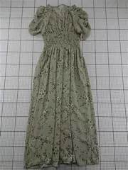 ◇ ⊂ グレイル GRL mc011 花柄シャーリングワンピース Lサイズ レディース E  【1602040009457】