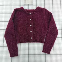 ◇ Θ GRL ラメシャギーニットカーディガン mh30 パープル系 レディース E  【1602040009389】