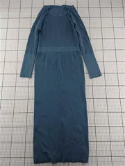 ◇ Θ アズールバイマウジー AZUL BY MOUSSY ニットワンピース ロング丈 ブルー系 M レディース E  【1602040009242】