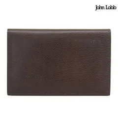 美品 ジョンロブ John Lobb レザー カードケース 名刺入れ ブラウン ビジネス メンズ