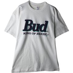 90s バドワイザー バドアイス ビンテージTシャツ XL 白 雰囲気系8627 