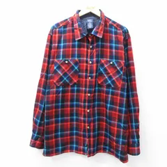 XL/古着 長袖 シャツ メンズ 赤他 チェック 26jan10