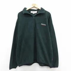 XL/古着 ノーティカ 長袖 ブランド ハーフジップ フリース ジャケット メンズ 90年代 90s ワンポイントロゴ 緑 26jan10のサムネイル
