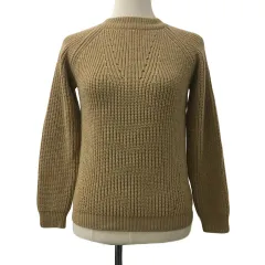 スローブ イエナ SLOBE IENA セーター ニット プルオーバー クルーネック ウール 無地 長袖 茶 ベージュ ブラウン