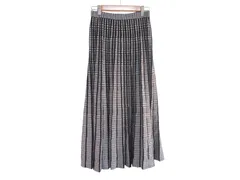 k05251219055　INDIVI　サイズ表記無し　黒×白　　スカート　ロング/マキシ　秋冬