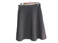 k05251219049　INDIVI　36　黒×白　Ｓサイズ程度　スカート　ミディアム丈　通年