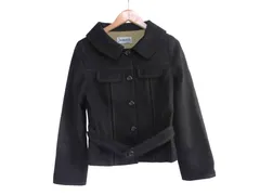 k05251219030　Jocomomola　42　Black　XLサイズ程度　アウター　コートミディアム丈　秋冬