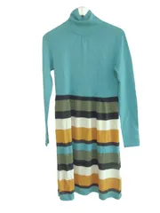 k05251219010　Jocomomola　40　緑×黒×オリーブ×ベージュ×オレンジ色　Ｌサイズ程度　ワンピース or ドレス　ワンピース　秋冬