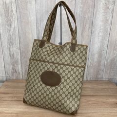 GUCCI GGキャンバス トートバッグ ベージュ ブラウン キャンバス