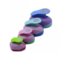 【特価セール】クラフトパンチ 丸 9-38mm サークル 紙用穴あけパンチ diy 工具 保育ハンドメイド作成道具 色ランダム 4枚セット