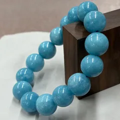 ラリマー丸玉ブレスレット　14mm 高品質