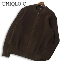 25AW★ UNIQLO:C ユニクロC 秋冬★ クルーネック フルジップ ニット カーディガン Sz.XL メンズ 大きいサイズ