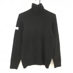 【美品】ブリーフィング タートルネックセーター 黒 ウール混 ニット 袖ロゴタグ  レディース L ゴルフウェア 2024年モデル BRIEFING