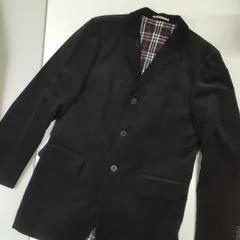 BURBERRY BLACK LABEL　バーバリーブラックレーベル　テーラードジャケット　裏地　ノバチェック　コーデュロイ　ブラック　Lサイズ　L1902