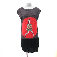 ザラ ベーシック ZARA BASIC ワンピース ひざ丈 フレンチスリーブ マルチカラー /YI