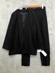 新品 RANAN ラナン 719162 ラウンドヘムジャケット セットアップ ジャケット パンツ スーツ sizeXL/黒 ■■◎レディース