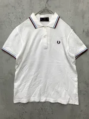 FRED PERRY フレッドペリー イングランド製 ロゴ刺繍 ポロシャツ size6/白 ■◆ レディース