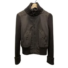 UNTITLED(アンタイトル) ブルゾン サイズ2 M レディース美品  - ダークブラウン 長袖/ニット/ジップアップ/中綿/秋/冬