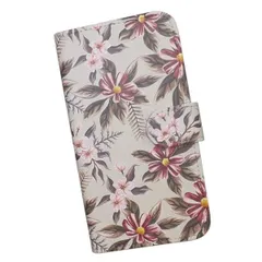手帳型 スマホケース 花 花柄 パターン画 602