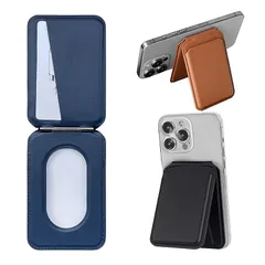 【新品】 スマート良品 Mag-Safe対応 3in1カードケース スマホスタンド付き 多角度調整 iPhone 17 16 15 14 13 12用 財布 定期券 ICカード収納 最大4枚 薄型 耐久性 プレゼント最適 (F8 ネイビー) 0