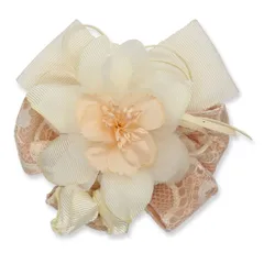 [鎌倉工芸] レース リボン フラワー コサージュ