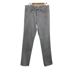 ユナイテッドアローズ UNITED ARROWS パンツ デニム カラーデニム テーパード ロング 無地 M グレー 水色 ライトブルー