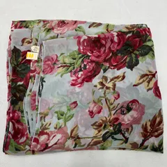 9309　FEILER　フェイラー　ストール　スカーフ　花柄　フラワー　バラ　ローズ　薔薇　レディース　アパレル　ファッション小物　ファッション雑貨　グレー系　シンプル　きれいめ　上品　エレガントのサムネイル