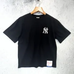Genuine Merchandise ジェニュインマーチャンダイズ Ｔシャツ ニューヨークヤンキース プリントシャツ 半袖 MLB ブラック Lサイズ □〇