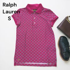 Polo Ralph Lauren ポロ ラルフローレン ラグビー ポロシャツ メンズ 半袖シャツ 半袖 ピンク 総柄 S