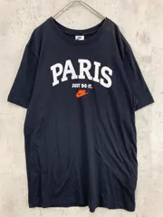 NIKE ナイキ JUST DO IT プリント プルオーバー Tシャツ sizeL/黒 ■■ メンズ