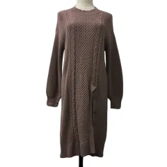 ジルバイジルスチュアート JILL by JILLSTUART ワンピース ニット Iライン ロング クルーネック 長袖 FR ピンク