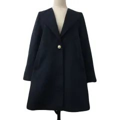 トランテアン ソン ドゥ モード 31 Sons de mode コート チェスター ハーフ シングル ボックスプリーツ 無地 長袖 38 紺 ネイビー