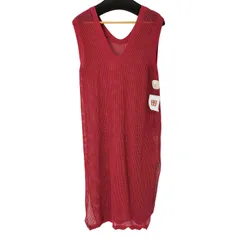 ユナイテッドアローズグリーンレーベルリラクシング UNITED ARROWS green label relaxing メッシュ ロングベスト ワンピース レディース FREE 