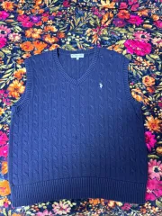 U.S. POLO ASSN. ニットベスト ケーブル ポロ ラルフローレン