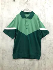 adidas アディダス IW1426 ツイストニット オーバーサイズ カラーブロック 半袖 ポロシャツ sizeS/緑 ■■ メンズ