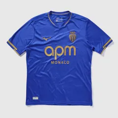 【送料無料・匿名配送】ミズノ ASモナコ ユニフォーム 25/26 アウェイ 紺 スペクトラムブルー 金 南野拓実 ポグバ 新品 正規品 日本未発売