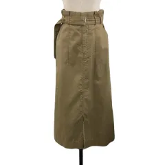 レイビームス Ray Beams スカート フレア ロング ハイウエスト 無地 0 ベージュ