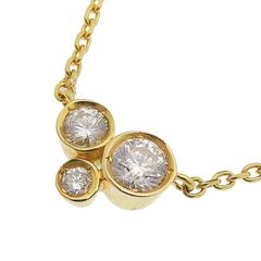 AHKAH K18 天然ダイヤモンド 0.10ct ヌーディーフルールネックレス 