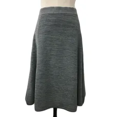 ビッキー VICKY スカート フレア 膝丈 ウエストゴム ニット 無地 2 グレー