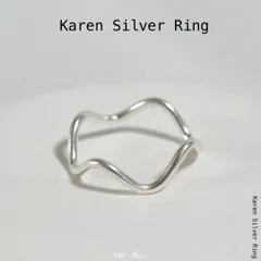 26J-RI113｜Karen Silver Ring カレン シルバー リング 【 1号 3号 5号 6号 10号 13号 15号 16号 】ウェーブリング 細めデザイン 【新入荷】