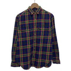 RALPH LAUREN　ネルシャツ　フランネル　長袖　トップス　チェックシャツ　レギュラーカラー　胸ポケット　古着　/1234