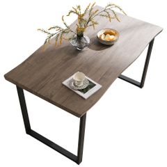 ダイニングテーブル+ベンチ幅140cm 木目調 エンボス加工 グレージュ ダイニングテーブル+ベンチ幅140cm 木目調 エンボス加工 グレージュ