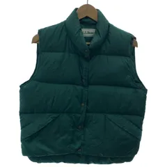 L.L.Bean　ダウンベスト　80s vintage　80年代　OLD　ハイネック　フルボタン　無地　アウトドア　古着　/2002