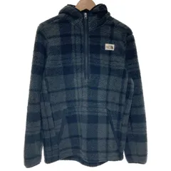 THE NORTH FACE　フリース　プルオーバー　フード　ハーフジップ　チェック　ワンポイント　オーバーサイズ　アウトドア　古着　/4601