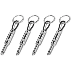 【在庫セール】キーハンガー キーチェーン 4個入り ギター キーホルダー アンプ型キーハンガー交換部品 プラグ型キーチェーン ポータブル合金キー リング アクセサリー 壁掛け おしゃれ 玄関収納用