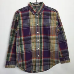 RALPH LAUREN　チェックシャツ　長袖シャツ　シャツ　コットン　チェック　タータンチェック　ボタンダウン　キッズ　古着　/3332