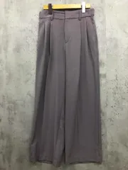 VIS ビス BVS34200 リネンライク ワンタック ワイドスラックス パンツ sizeM/グレー ■■ レディース