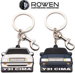 【M's】 ROWEN Y31 CIMA Rubber Keyring 8NR023 キーホルダー ラバーキーリング 愛車のキー かわいい おしゃれ 東京オートサロン 大人気 プレゼント シーマ ホワイト 8NR023-WH ブルー 8NR023-BL