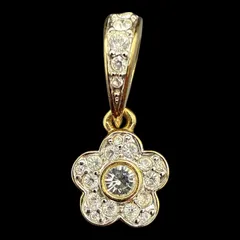 SWAROVSKI スワロフスキー ペンダントトップ 花モチーフ クリスタル ゴールド