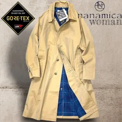 nanamica ナナミカ 日本製 2L Cotton GORE-TEX Balmacaan Coat バルマカーンコート ダブルブレステッドコート ステンカラー スプリング レディース S25SB032 定価13.2万 Beige▲198▼60224m03